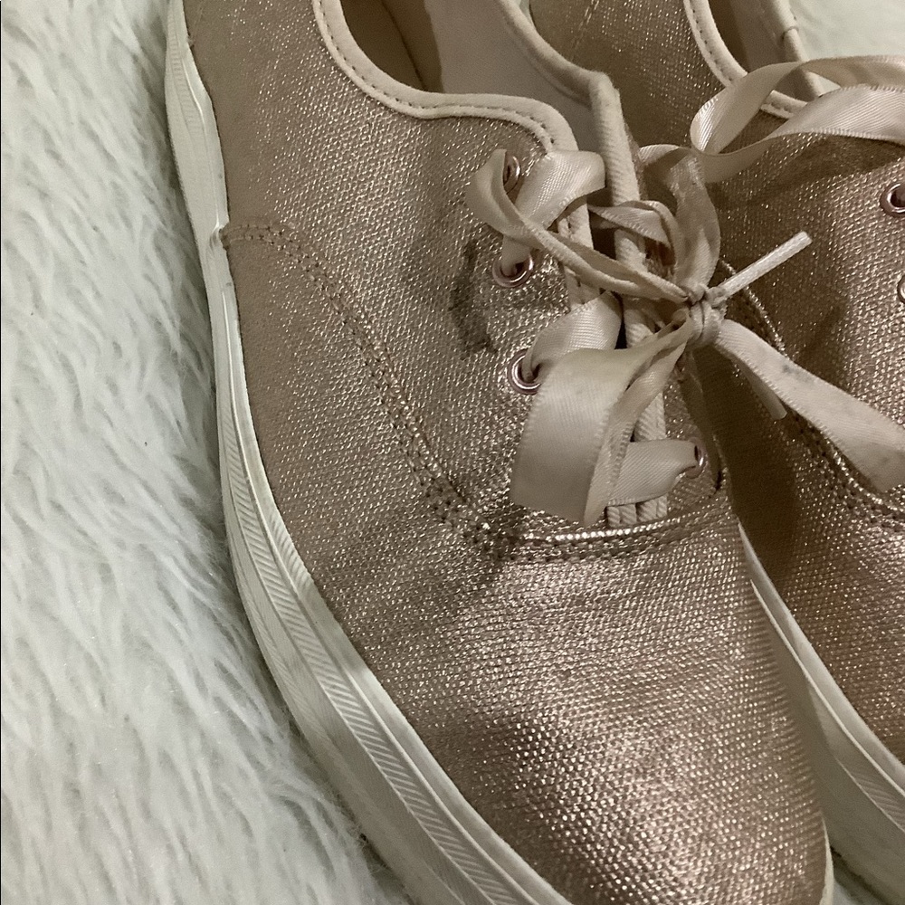Keds women’s metallic gold lace up elegant summer shoes size 10 - Picture 7 of 13